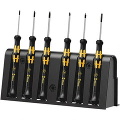 Wera - Screwdriver Sets Screwdriver Types Included: Phillips; Microstix; Slotted; TorxPlus Number of Pieces: 6 - Exact Tooling