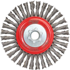 Norton - 4-1/2" OD, 5/8-11 Arbor Hole, Stringer Bead Carbon Wheel Brush - Exact Tooling