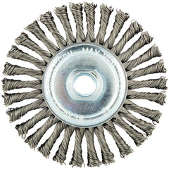 Norton - 4-1/2" OD, 5/8-11 Arbor Hole, Stringer Bead Carbon Wheel Brush - Exact Tooling