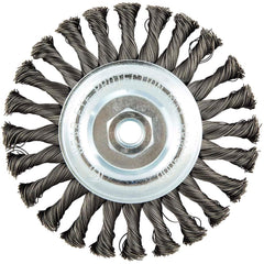 Norton - 6" OD, 5/8-11 Arbor Hole, Knotted Carbon Wheel Brush - Exact Tooling