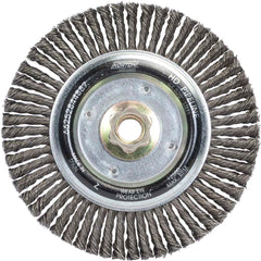 Norton - 6" OD, 5/8-11 Arbor Hole, Stringer Bead Carbon Wheel Brush - Exact Tooling
