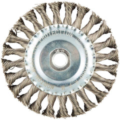Norton - 5" OD, 5/8-11 Arbor Hole, Stringer Bead Stainless Steel Wheel Brush - Exact Tooling