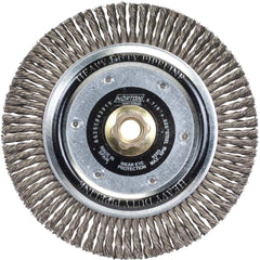 Norton - 6-7/8" OD, 5/8-11 Arbor Hole, Stringer Bead Carbon Wheel Brush - Exact Tooling