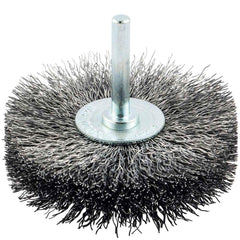 Norton - 3" OD, Crimped Carbon Wheel Brush - Exact Tooling