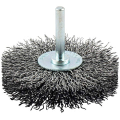 Norton - 3" OD, Crimped Carbon Wheel Brush - Exact Tooling