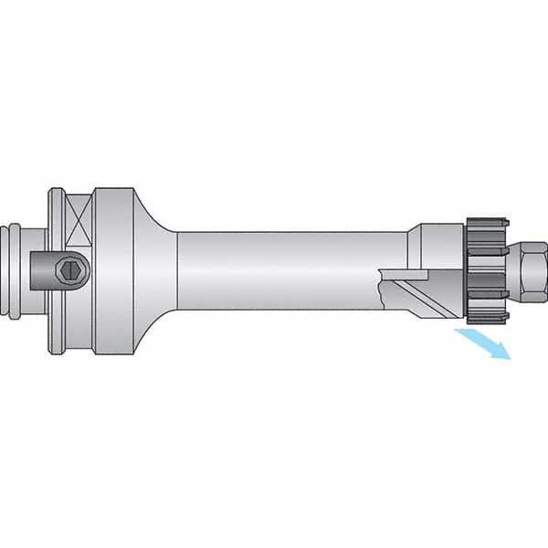 Axial Clamp Modular Shank Modular Reamer Body 80mm Shank Diam, 175.5″ OAL, Right Hand Cut