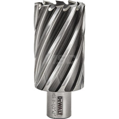 DeWALT - Annular Cutters; Cutter Diameter (Inch): 1/2 ; Cutter Diameter (Decimal Inch): 0.5000 ; Cutting Depth (Inch): 2 ; Shank Diameter (Inch): 3/4 ; Finish/Coating: Uncoated ; Cutter Material: High Speed Steel - Exact Tooling