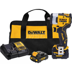 DeWALT - Cordless Impact Wrenches & Ratchets; Voltage: 12.00 ; Drive Size (Inch): 3/8 ; Battery Chemistry: Lithium-Ion ; Handle Type: Pistol Grip ; Torque (Ft/Lb): 200 ; Speed (RPM): 2800 - Exact Tooling