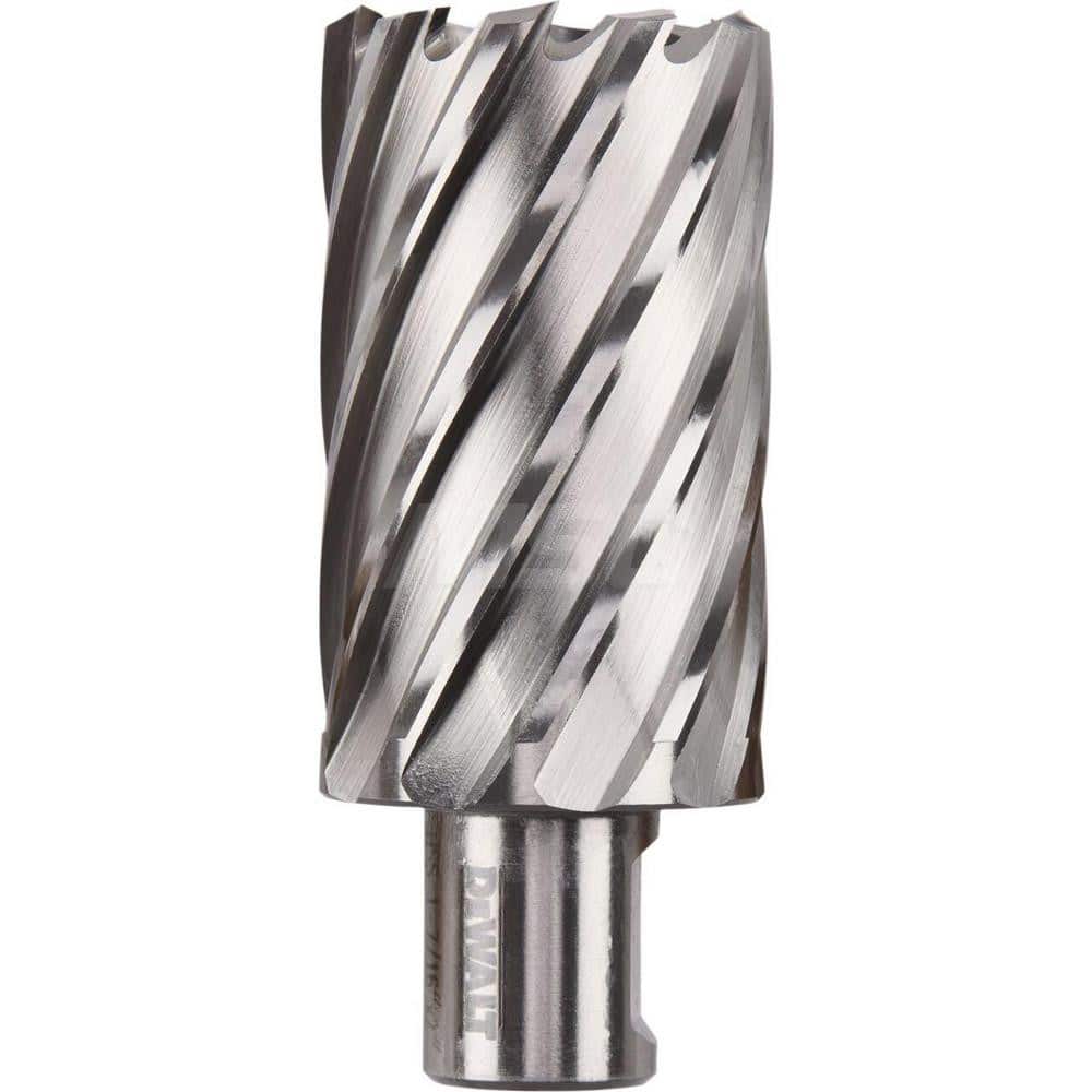 DeWALT - Annular Cutters; Cutter Diameter (Inch): 1-7/16 ; Cutter Diameter (Decimal Inch): 1.4380 ; Cutting Depth (Inch): 2 ; Shank Diameter (Inch): 3/4 ; Finish/Coating: Uncoated ; Cutter Material: High Speed Steel - Exact Tooling
