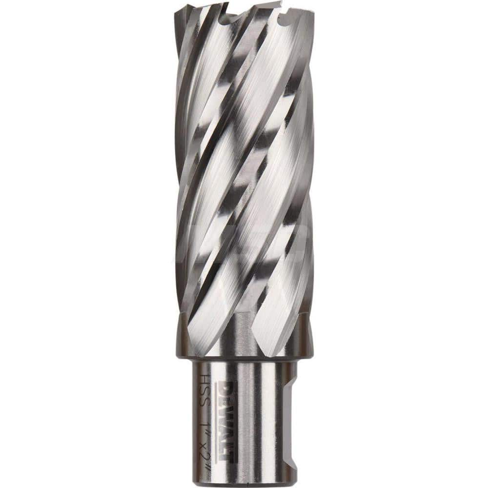 DeWALT - Annular Cutters; Cutter Diameter (Inch): 1 ; Cutter Diameter (Decimal Inch): 1.0000 ; Cutting Depth (Inch): 2 ; Shank Diameter (Inch): 3/4 ; Finish/Coating: Uncoated ; Cutter Material: High Speed Steel - Exact Tooling