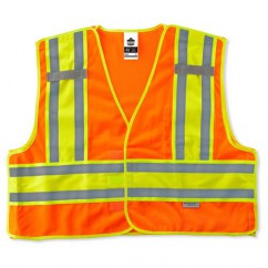 8245PSV 2/3XL ORANGE SAFETY VEST - Exact Tooling