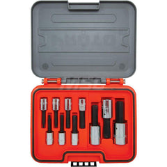 Proto - Hex & Torx Bit Socket Sets; Type: Hex Bit Tip Set ; Drive Size: 3/8, 1/2 ; Minimum Set Hex Size (Inch): 1/8 ; Maximum Set Hex Size (Inch): 5/8 ; Measurement Type: SAE ; Container Type: Blow Mold Case - Exact Tooling