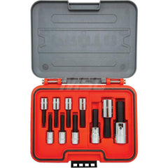 Proto - Hex & Torx Bit Socket Sets; Type: Hex Bit Tip Set ; Drive Size: 3/8, 1/2 ; Minimum Set Hex Size (Metric): 4.0 ; Maximum Set Hex Size (Metric): 17 ; Measurement Type: Metric ; Container Type: Blow Mold Case - Exact Tooling