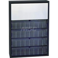Platt & LaBonia - Small Parts Cabinets; Type: Tip-Out Storage Bin Cabinet ; Number of Drawers: 4.000 ; Width (Inch): 19 ; Depth (Inch): 4 ; Height (Inch): 26-3/4 ; Frame Material: Steel - Exact Tooling