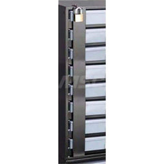 Platt & LaBonia - Cabinet Components & Accessories; Type: Lock Bar System ; For Use With: 8DH-M Rack ; Color: Black ; Material: Steel ; Width (Inch): 2-5/8 ; Depth (Inch): 1/2 - Exact Tooling
