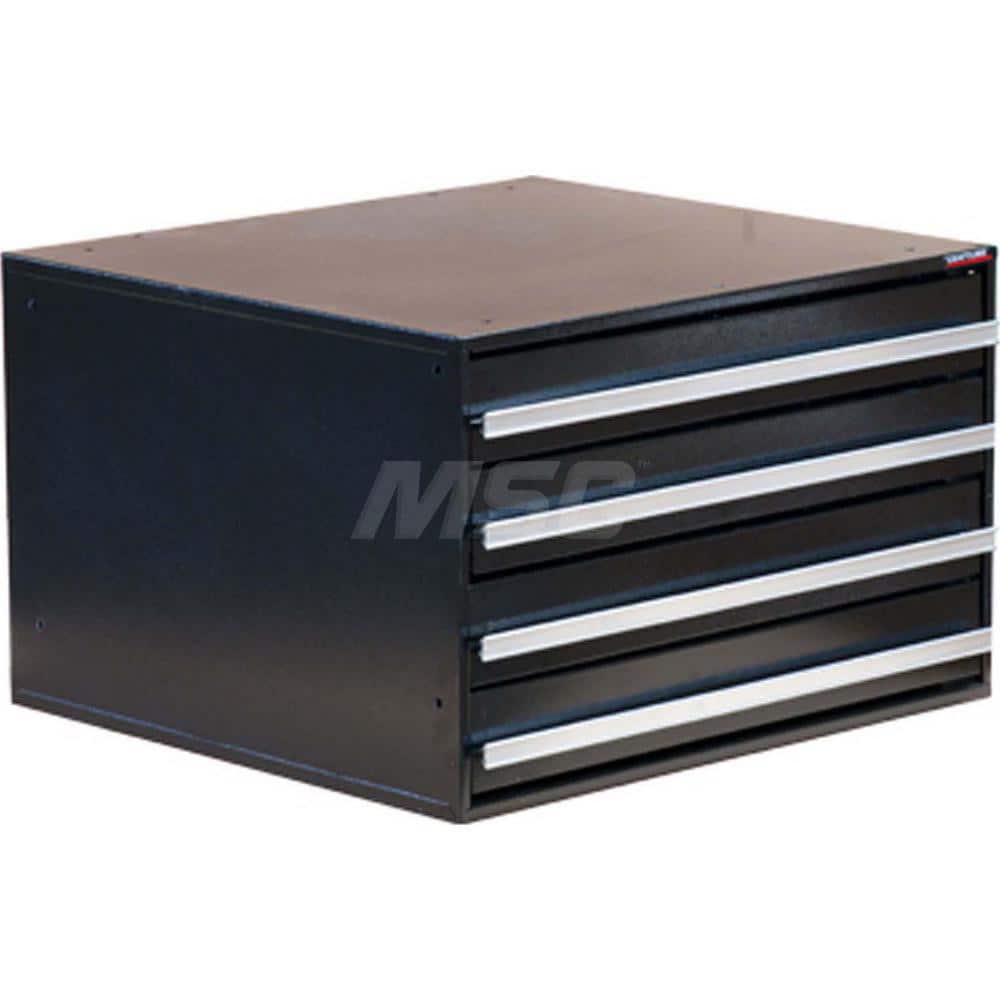 Platt & LaBonia - Small Parts Cabinets; Type: Slide Rack Cabinet w/ Drawers ; Number of Drawers: 4.000 ; Width (Inch): 23-1/2 ; Depth (Inch): 22 ; Height (Inch): 15 ; Frame Material: Steel - Exact Tooling