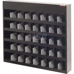 Platt & LaBonia - Bin Shelving; Type: Bin Shelving ; Overall Height (Inch): 24 ; Overall Depth: 4-1/2 (Inch); Overall Width: 26 (Inch); Number of Bins: 40 ; Bin Material: Steel; Plastic - Exact Tooling