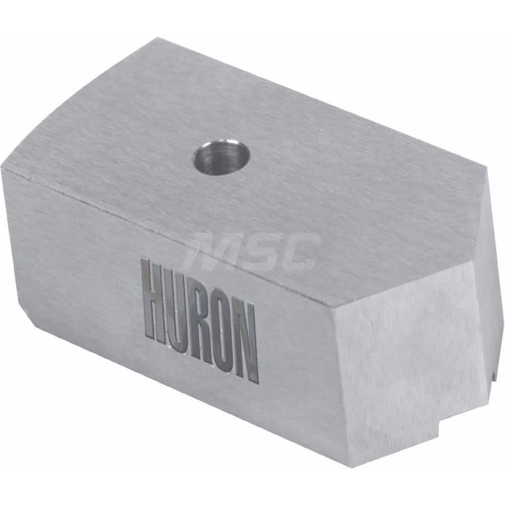 Huron Machine Products - Hard Lathe Chuck Jaws; Jaw Type: Quick-Jaw Change ; Jaw Interface Type: 1.5mm x 60 Serrated ; Maximum Compatible Chuck Diameter (Inch): 15 ; Material: 1018 Steel ; Overall Width/Diameter (Inch): 2-1/2 ; Overall Length (Inch): 5.00 - Exact Tooling