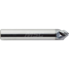 M.A. Ford - Chamfer Mills; Cutter Head Diameter (Inch): 3/16 ; Included Angle A: 90 ; Chamfer Mill Material: Solid Carbide ; Chamfer Mill Finish/Coating: AlCrN ; Overall Length (Inch): 2 ; Shank Diameter (Inch): 3/16 - Exact Tooling