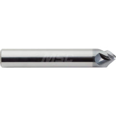 M.A. Ford - Chamfer Mills; Cutter Head Diameter (Inch): 1/8 ; Included Angle A: 90 ; Chamfer Mill Material: Solid Carbide ; Chamfer Mill Finish/Coating: AlCrN ; Overall Length (Inch): 1-1/2 ; Shank Diameter (Inch): 1/8 - Exact Tooling