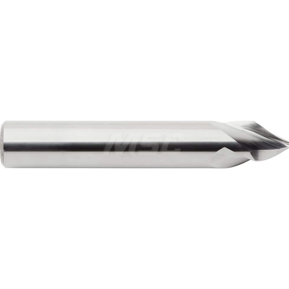 M.A. Ford - Chamfer Mills; Cutter Head Diameter (Inch): 3/16 ; Included Angle A: 60 ; Chamfer Mill Material: Solid Carbide ; Chamfer Mill Finish/Coating: Uncoated ; Overall Length (Inch): 2 ; Shank Diameter (Inch): 3/16 - Exact Tooling