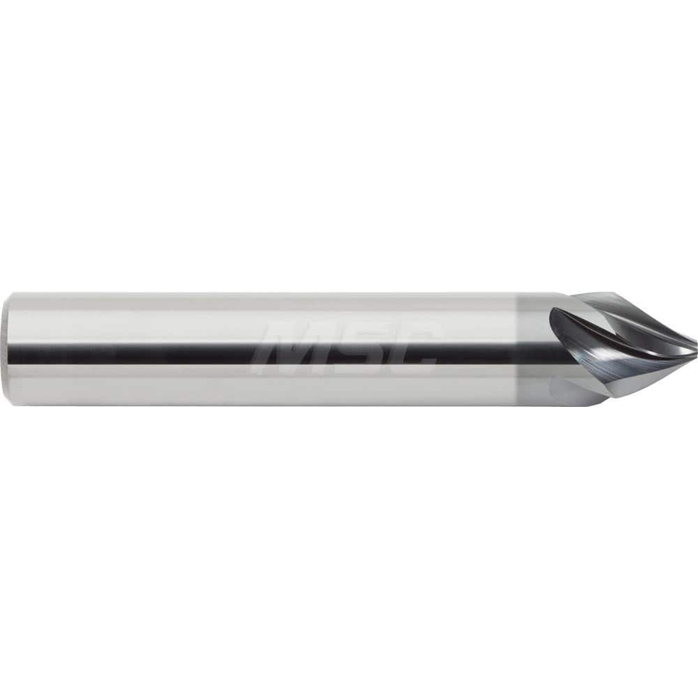 M.A. Ford - Chamfer Mills; Cutter Head Diameter (Inch): 1/2 ; Included Angle A: 60 ; Chamfer Mill Material: Solid Carbide ; Chamfer Mill Finish/Coating: AlCrN ; Overall Length (Inch): 3 ; Shank Diameter (Inch): 1/2 - Exact Tooling