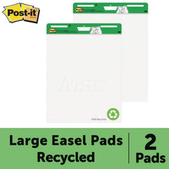 3M - Easel Pads & Accessories; Display/Marking Boards Accessory Type: Easel Pads ; For Use With: Easel Stands ; Detailed Product Description: Post-it Super Sticky Easel Pad 559RP, 25 in. x 30 in. Recycled, 2 pk - Exact Tooling