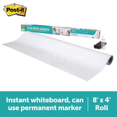 3M - Whiteboards & Magnetic Dry Erase Boards; Type: Dry Erase ; Height (Inch): 48 ; Width (Inch): 96 ; Material: WhiteBoard Surface ; Included Accessories: Cleaning Cloth ; Color: White - Exact Tooling