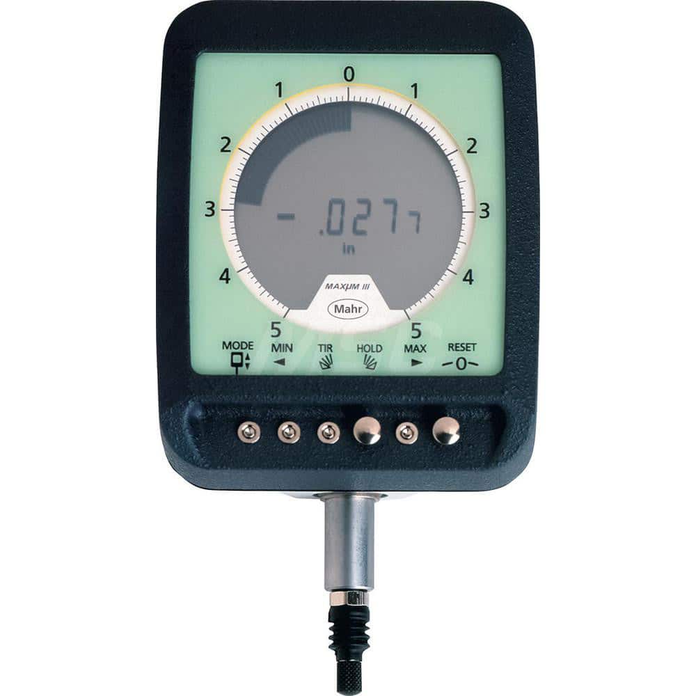 Mahr - Electronic Test Indicators; Resolution (mm): 0.0005; 0.001; 0.005 ; Resolution (Decimal Inch): 0.00002; 0.00005; 0.0001; 0.0005 ; Minimum Measurement (mm): 6 ; Minimum Measurement (Decimal Inch): 0.3120 ; Maximum Measurement (Decimal Inch): 5 ; Ma - Exact Tooling