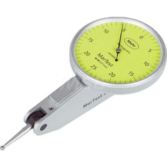 Mahr - Dial Test Indicators; Maximum Measurement (Decimal Inch): 0.0100 ; Maximum Measurement (mm): 0.25 ; Dial Graduation (Decimal Inch): 0.000400 ; Dial Graduation (mm): 0.0100 ; Dial Reading: 25-0-25 ; Dial Diameter (Inch): 1.5 - Exact Tooling