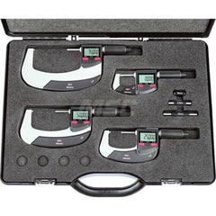 Mahr - Electronic Outside Micrometers; Type: Digital Outside Micrometer ; Minimum Measurement (Decimal Inch): 0 ; Minimum Measurement (mm): 0 ; Maximum Measurement (mm): 100 ; Thimble Type: Ratchet ; Calibrated: Yes - Exact Tooling