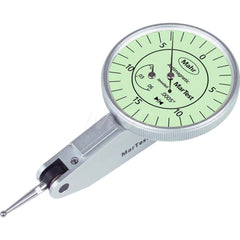 Mahr - Dial Test Indicators; Maximum Measurement (Decimal Inch): 0.0300 ; Maximum Measurement (mm): 0.80 ; Dial Graduation (Decimal Inch): 0.000500 ; Dial Graduation (mm): 0.0127 ; Dial Reading: 15-0-15 ; Dial Diameter (Inch): 1.5 - Exact Tooling