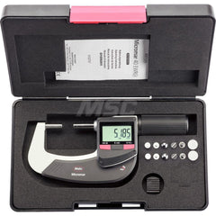 Mahr - Electronic Outside Micrometers; Type: Digital Outside Micrometer ; Minimum Measurement (Decimal Inch): 0 ; Minimum Measurement (mm): 0 ; Maximum Measurement (mm): 25 ; Thimble Type: Ratchet ; Calibrated: Yes - Exact Tooling