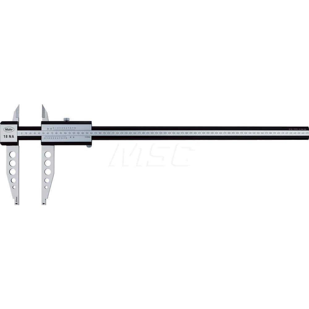 Mahr - Vernier Calipers; Minimum Measurement (mm): 0 ; Minimum Measurement (Decimal Inch): 0 ; Maximum Measurement (Decimal Inch): 59 ; Maximum Measurement (mm): 1500 ; Graduation (mm): 0.02 ; Jaw Depth (mm): 200.00 - Exact Tooling