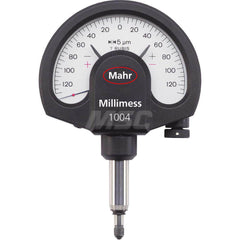 Mahr - Dial Comparator Gages; Dial Graduation (Decimal Inch): 0.000100 ; Dial Graduation (mm): 5.0000 ; Dial Graduation (micro m): 5.00 ; Accuracy (micro m): 3.5 (Ge); 4 (Gges); 3 (Gt) ; Accuracy (Decimal Inch): 0.00005 ; Maximum Measurement (Decimal Inc - Exact Tooling