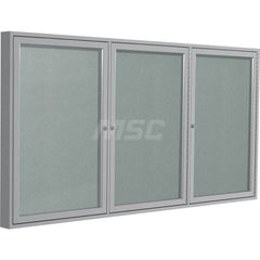 Ghent - Cork Bulletin Boards; Style: Enclosed Vinyl Bulletin Board ; Color: Silver ; Material: Vinyl Fabric ; Width (Inch): 72 ; Height (Inch): 36 - Exact Tooling