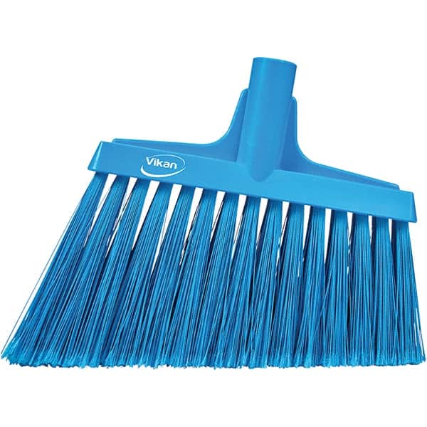 Vikan - 11-1/2" Wide, Blue Polyester Bristles, Angled Broom - Flagged, Water Resistant - Exact Tooling