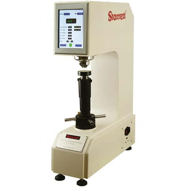 Starrett - Bench Top Hardness Testers Scale Type: Rockwell Minimum Hardness: 1 HRC - Exact Tooling