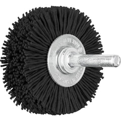 PFERD - Wheel Brushes; Outside Diameter (Inch): 2 ; Wire Type: Crimped ; Fill Material: Nylon; Silicon Carbide ; Trim Length (Inch): 1/2 ; Filament Wire Diameter Range: Up to 0.0099 ; Maximum RPM: 15000.000 - Exact Tooling