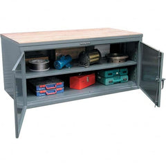 Strong Hold - Stationary Work Benches, Tables Type: Work Bench Top Material: Maple work surface 1-3/4" thick - Exact Tooling