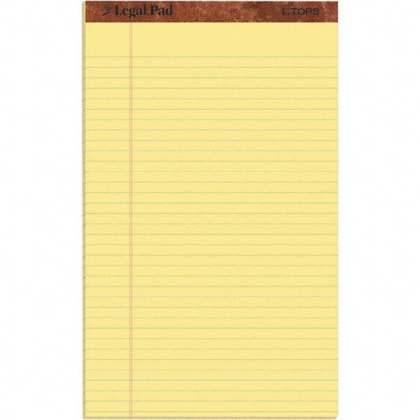 TOPS - Note Pads, Writing Pads & Notebooks Writing Pads & Notebook Type: Writing Pad Size: 8-1/2 x 14 - Exact Tooling