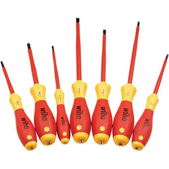 Wiha - Screwdriver Sets Screwdriver Types Included: Insulated Slotted; Phillips Number of Pieces: 7 - Exact Tooling
