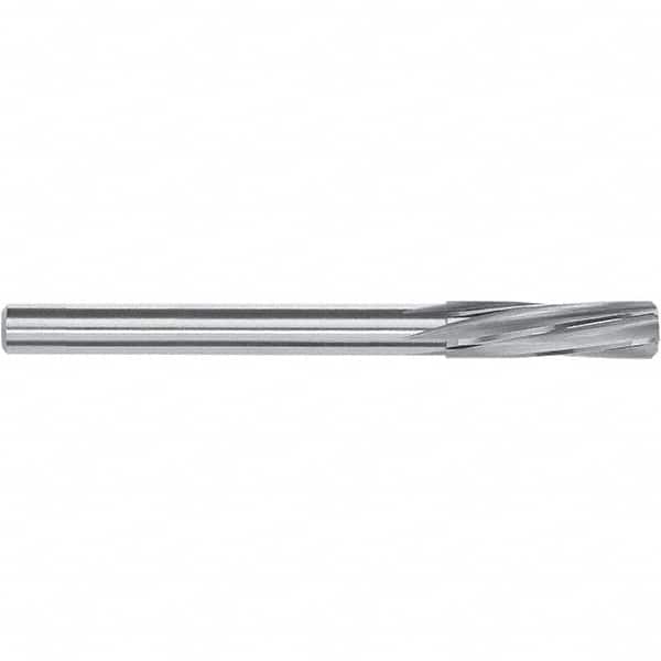 Magafor - 9.3mm Solid Carbide Chucking Reamer - Spiral Flute, 8mm Straight Shank, 25mm Flute Length, 71mm OAL - Exact Tooling