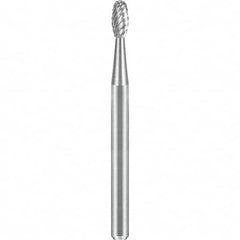 SGS Pro - 1/8" Cut Diam, 1/8" Shank Diam, Tungsten Carbide Double Cut Oval Burr - Exact Tooling