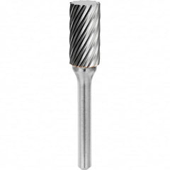 SGS Pro - 1/2" Cut Diam, 1/4" Shank Diam, Tungsten Carbide Inox Cut Cylinder Burr - Exact Tooling