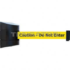 Tensator - 7-1/4" High x 4-3/4" Long x 4-3/4" Wide Magnetic Wall Mount Barrier - Black Powdercoat Finish, Black, Use with Wall Mount - Exact Tooling
