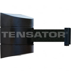 Tensator - 7-1/4" High x 4-3/4" Long x 4-3/4" Wide Magnetic Wall Mount Barrier - Black Powdercoat Finish, Black, Use with Wall Mount - Exact Tooling
