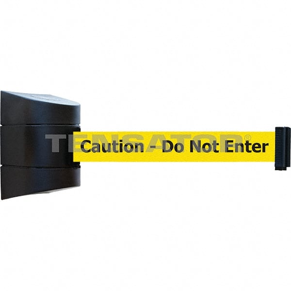 Tensator - 7-1/4" High x 4-3/4" Long x 4-3/4" Wide Magnetic Wall Mount Barrier - Black Powdercoat Finish, Black, Use with Wall Mount - Exact Tooling