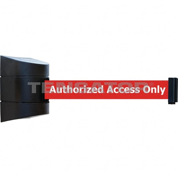 Tensator - 7-1/4" High x 4-3/4" Long x 4-3/4" Wide Magnetic Wall Mount Barrier - Black Powdercoat Finish, Black, Use with Wall Mount - Exact Tooling