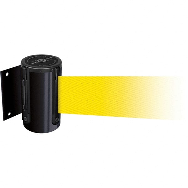 Tensator - 4.74" High x 3-57/64" Long x 3-57/64" Wide Magnetic Wall Mount Barrier - Metal, Black Powdercoat Finish, Black, Use with Wall Mount - Exact Tooling